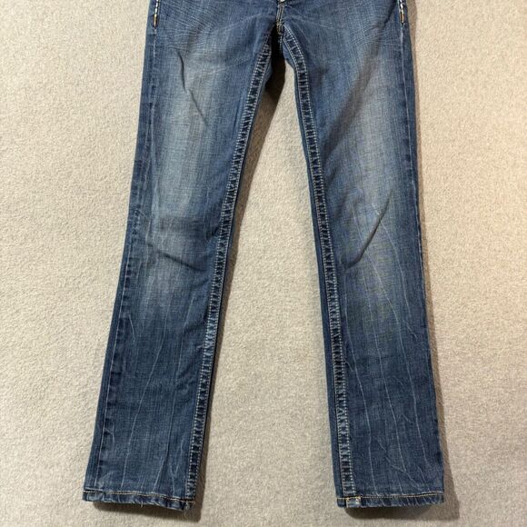 Miss Me Jeans Womens 28 Blue Irene Skinny Flap Pockets Low Rise Stretch Denim - Picture 4 of 12